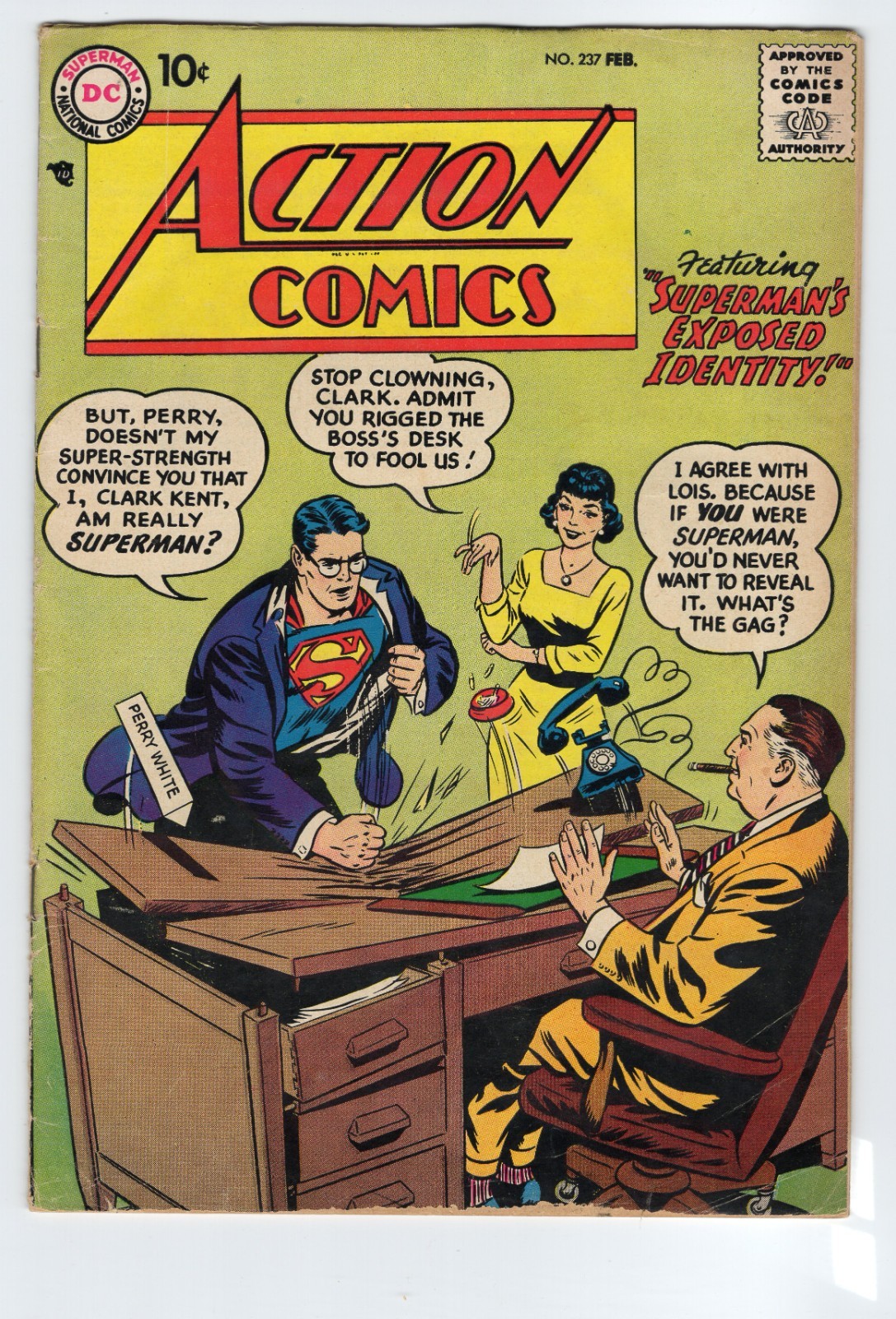 Action Comics 237 1958 DC Comics VG+ 4.5 Superman Tommy Tomorrow Congo Bill