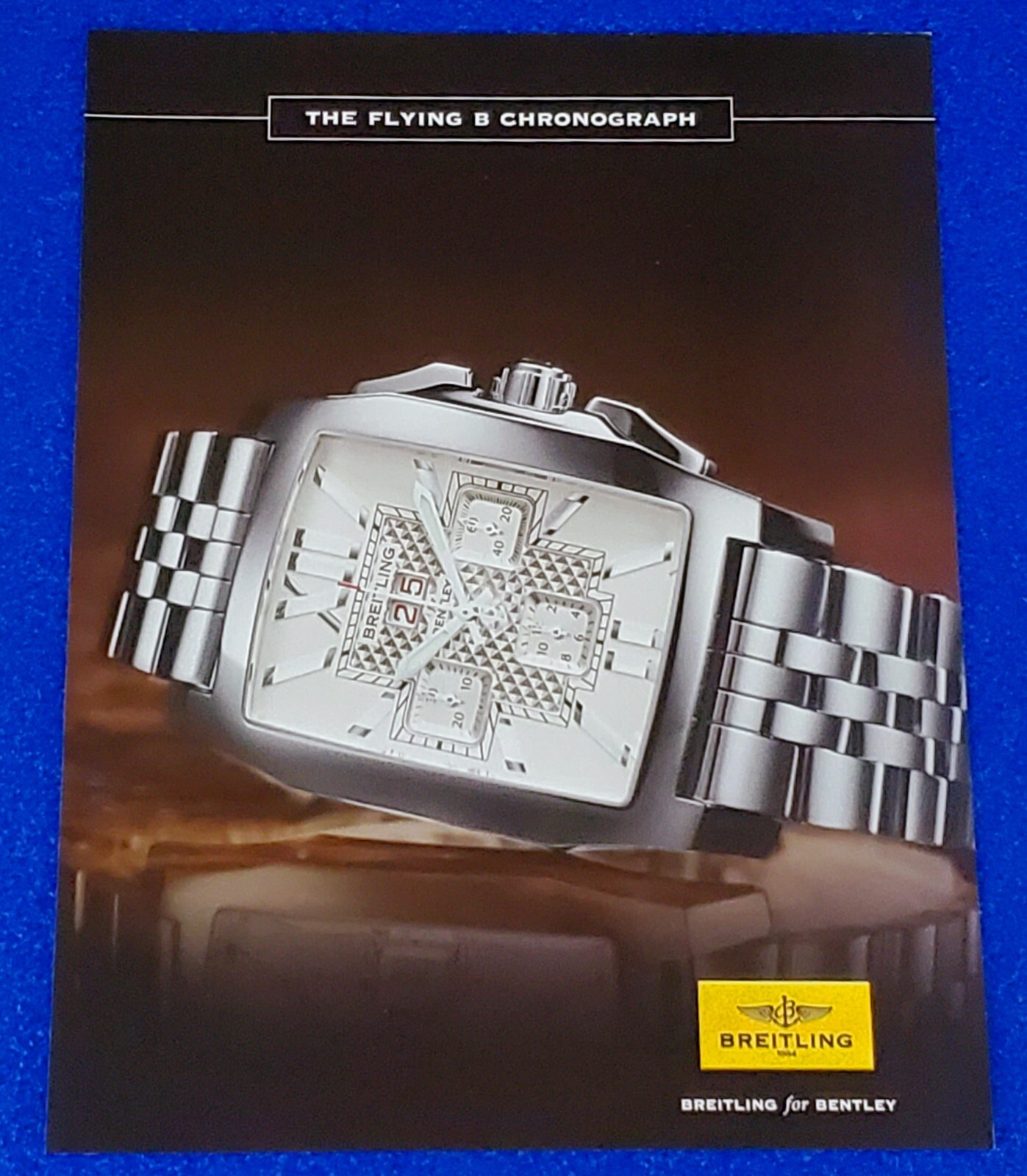 2008 Breitling for Bentley Flying B Chronograph Watch Car Inspired Art