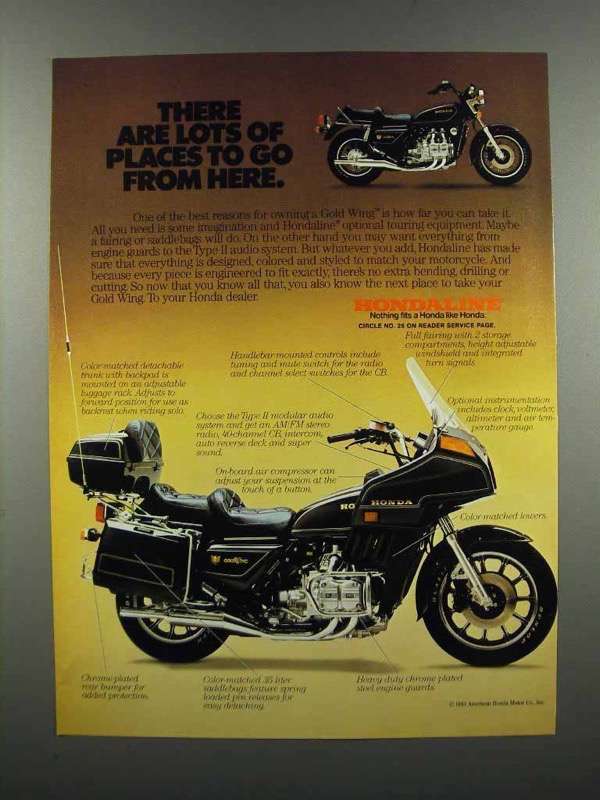 1983 Honda Hondaline Optional Touring Equipment Ad
