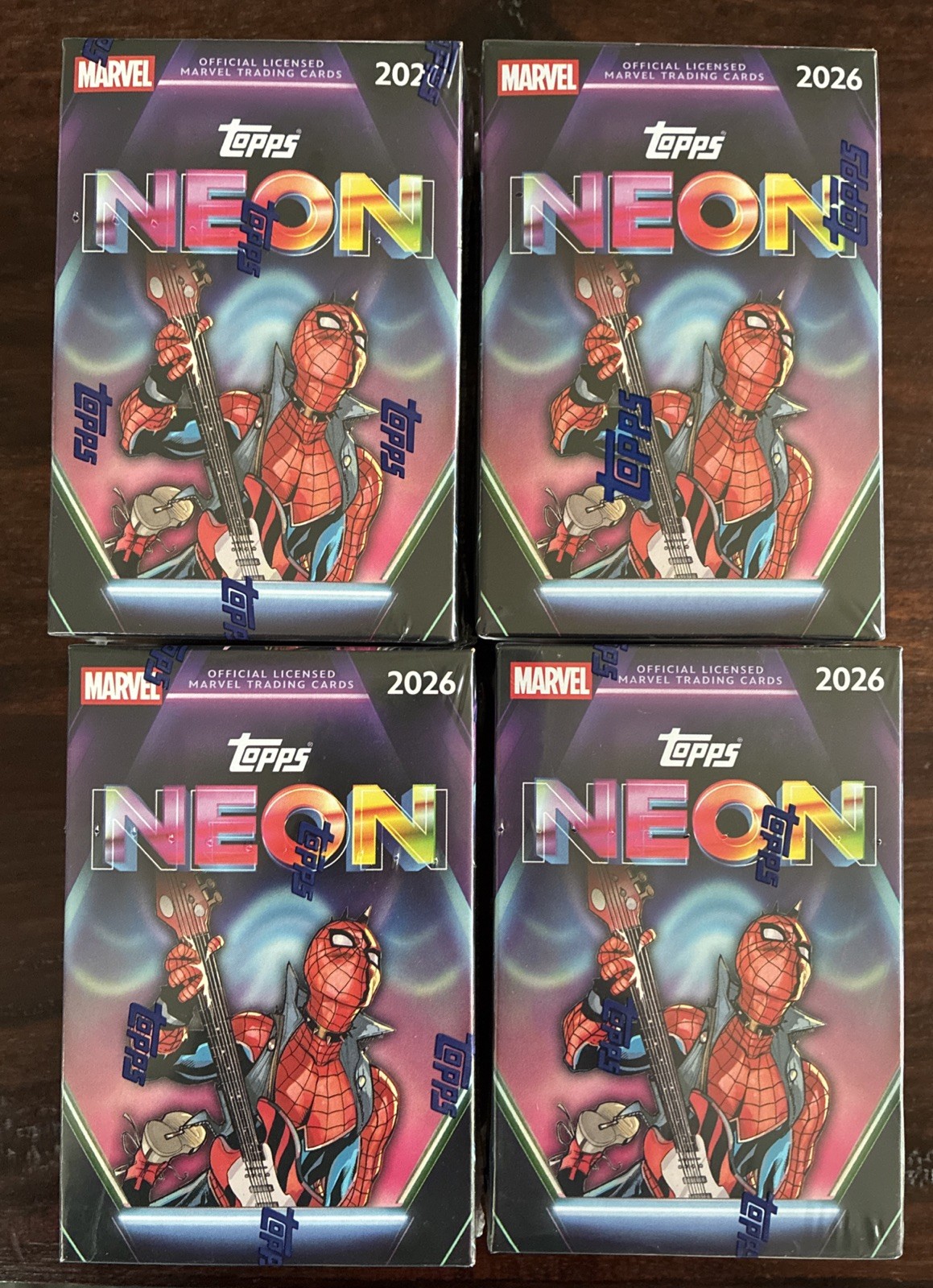 2026 Topps Marvel Neon - Set of Four (4) Blaster Boxes - NEW SEALED