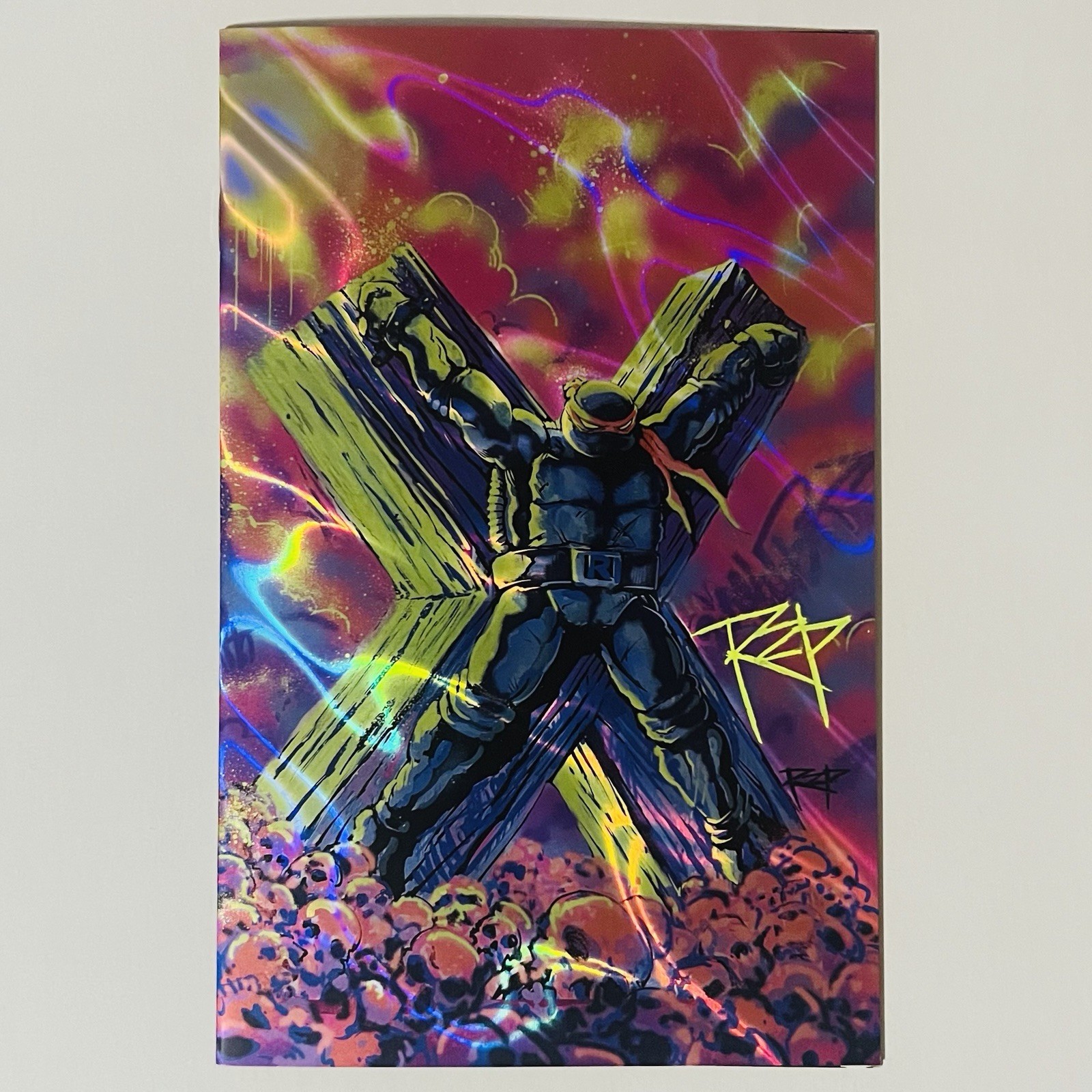 RZP Art Book TMNT Magma Foil Cvr X-Men 251/Wolverine Homage Singed by RZP w/ COA