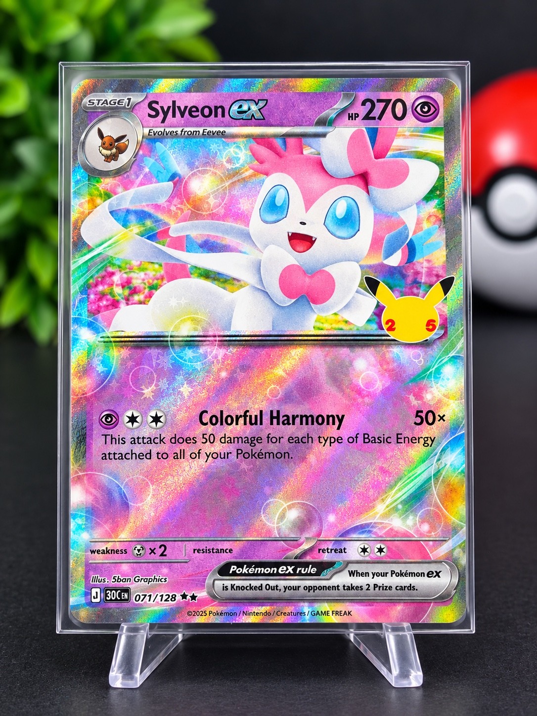 Sylveon ex 071/128 Me: 30th Celebration Holo