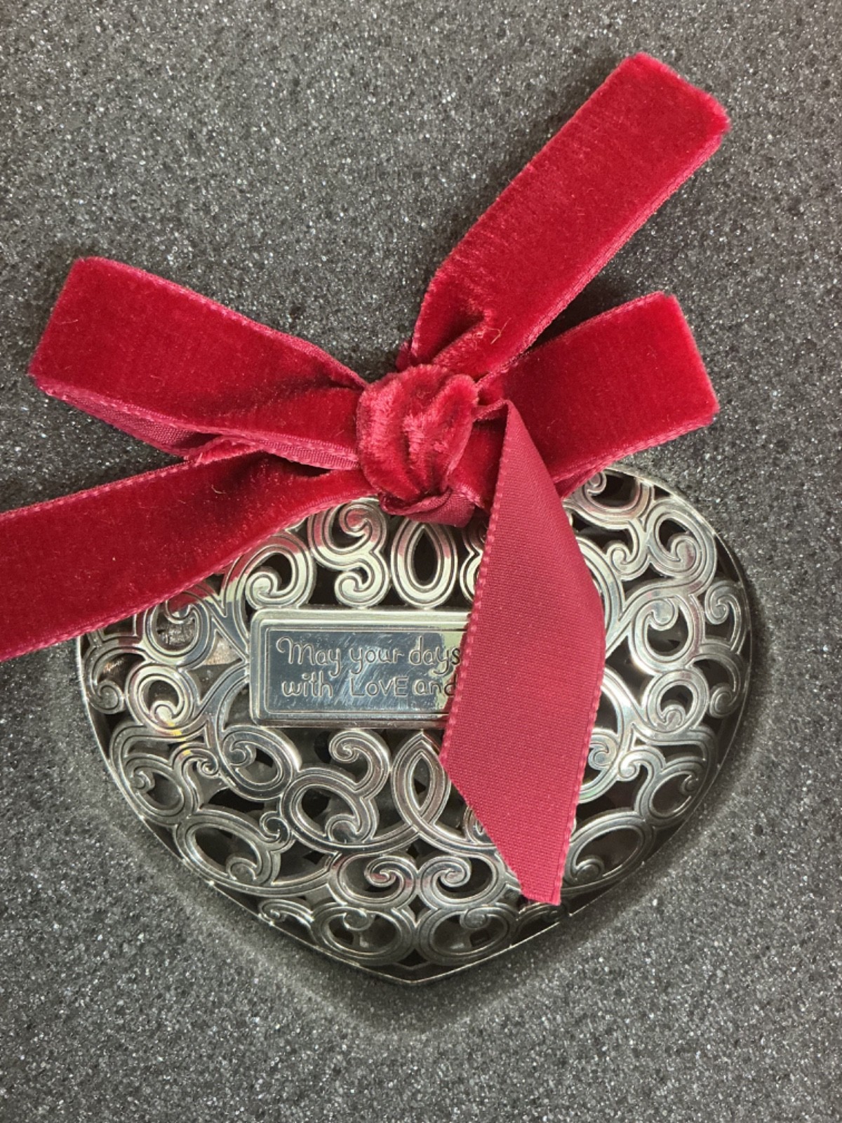 BRIGHTON COLLECTIBLES | LOVE LIGHT ORNAMENT | SILVER FILIGREE | RARE | HEART 43