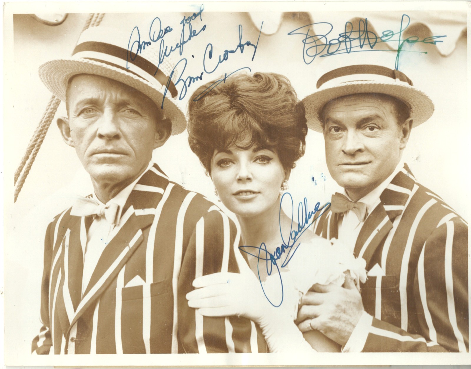BING CROSBY, BOB HOPE & JOAN COLLINS \
