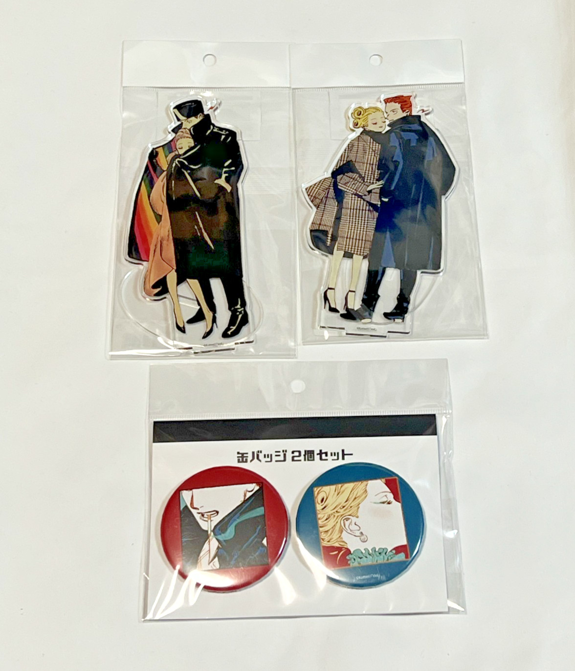 Kotteri Veil Acrylic Stand Figure 03 04 & Can Badge Set of 3