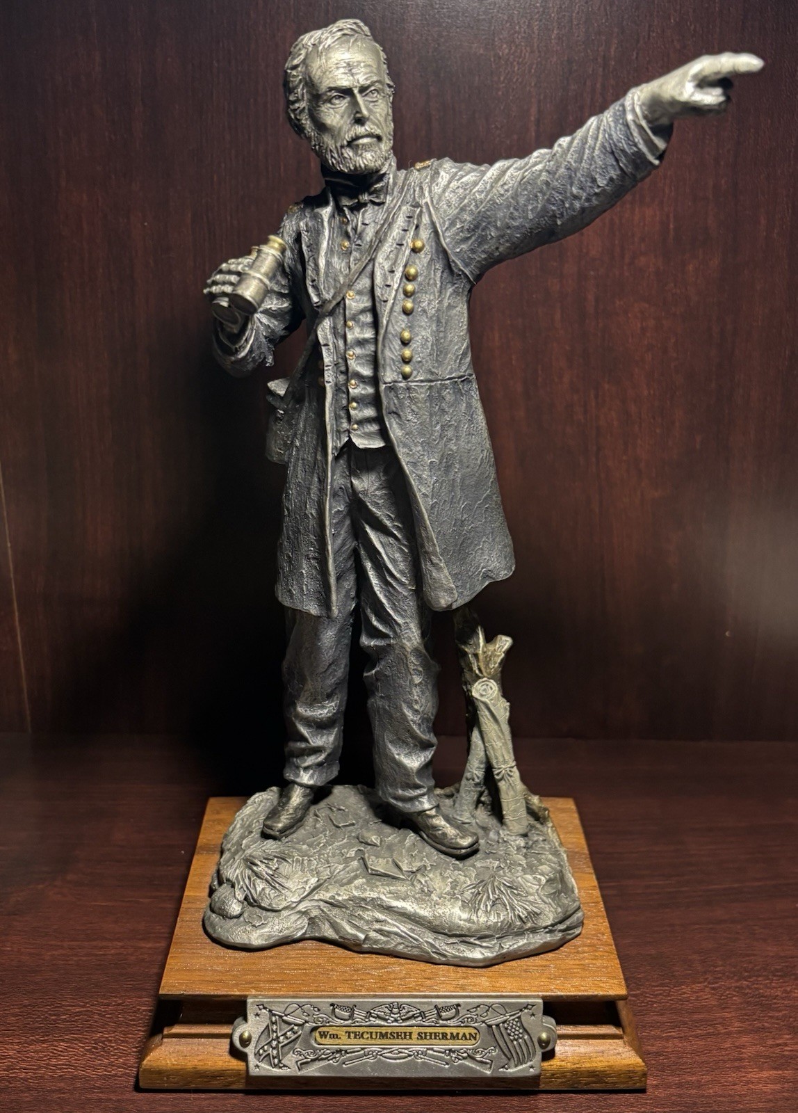Chilmark  “Techmseh Sherman” Civil War FJ Barnum Pewter Sculpture 637/950