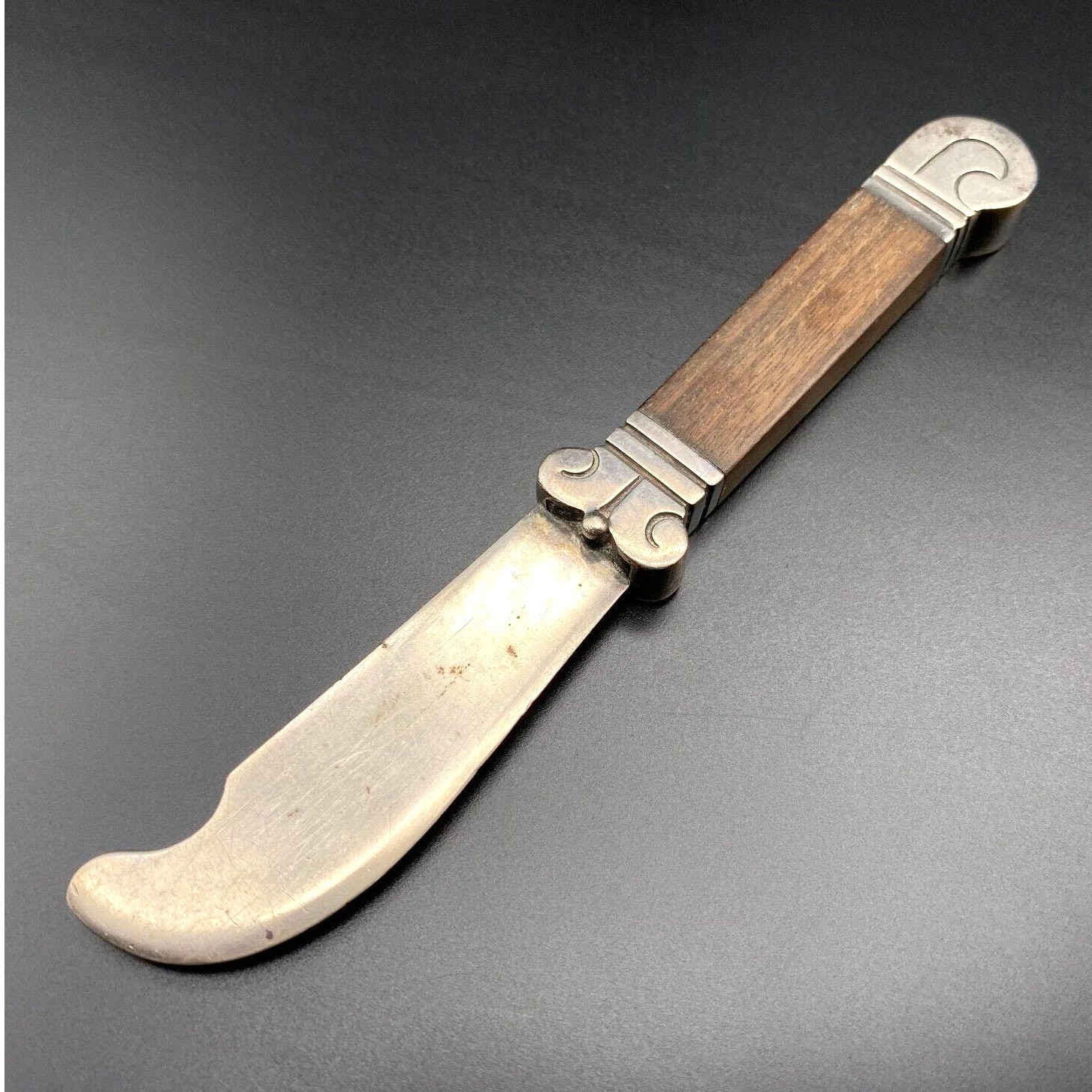 Vintage Mexico Hector Aguilar Wood Sterling Silver Letter Opener Knife