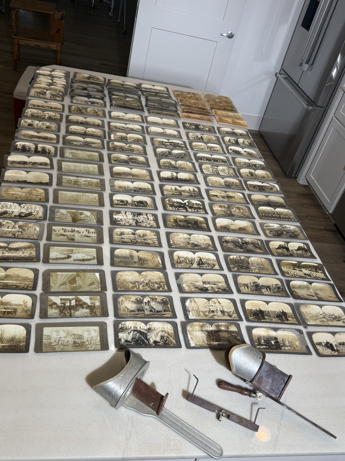 144 Antique Stereoview Cards + 2 Viewers Keystone & Perfecscope WWI 1890s Lot