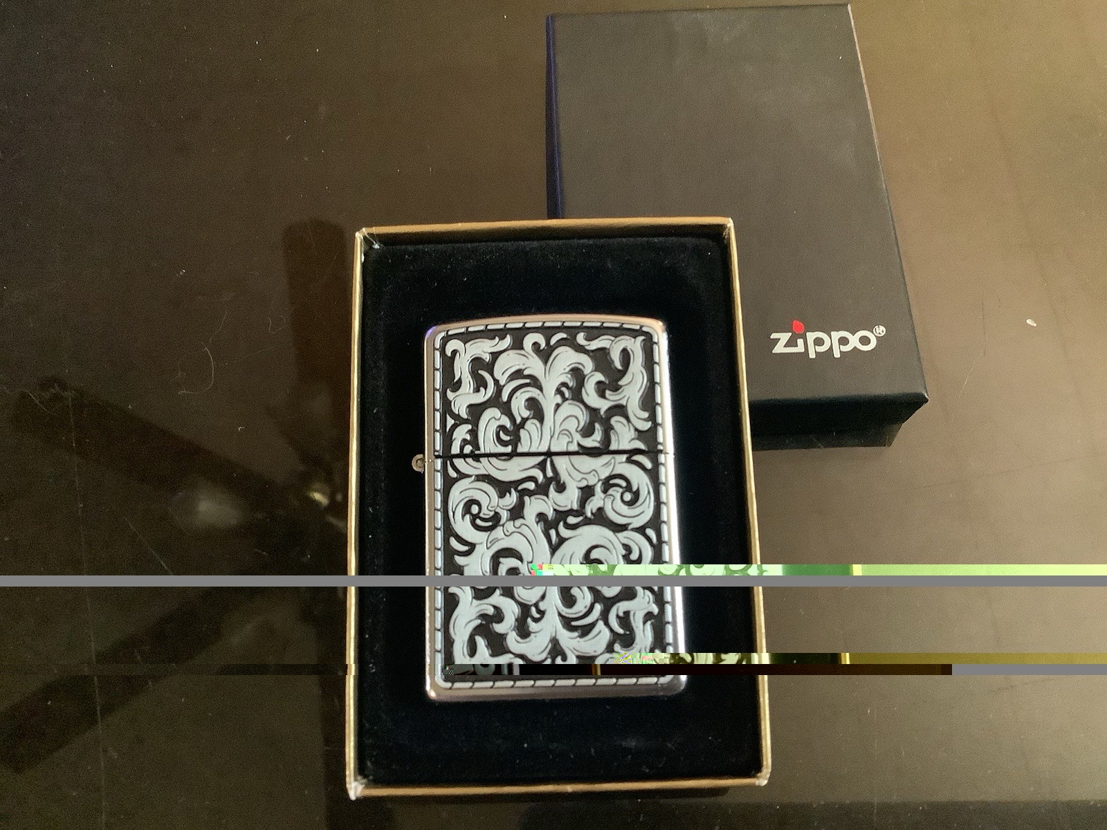 zippo lighter vintage,  2003 New Highly Engraved In Box