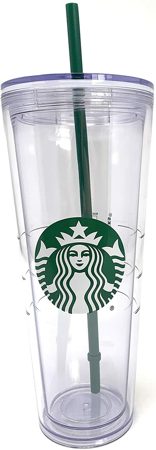 Starbucks Clear Venti Double Wall Acrylic Cold Cup Tumbler (24oz)