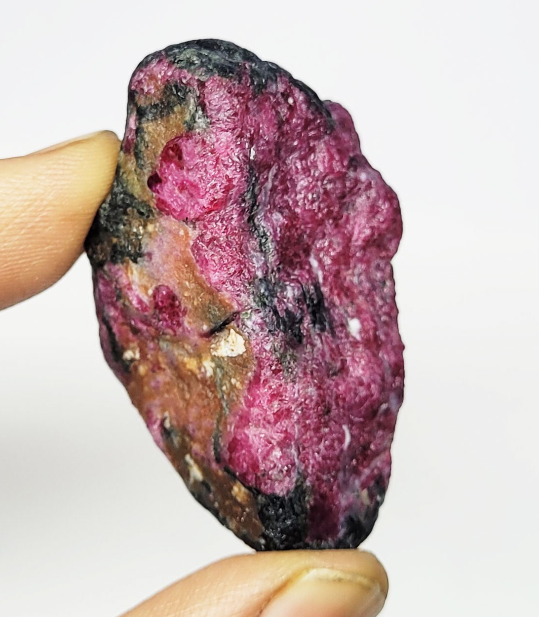 224 Cts Natural Ruby In Zoisite Rough Red Green Bi Color Ruby Specimen Crystal