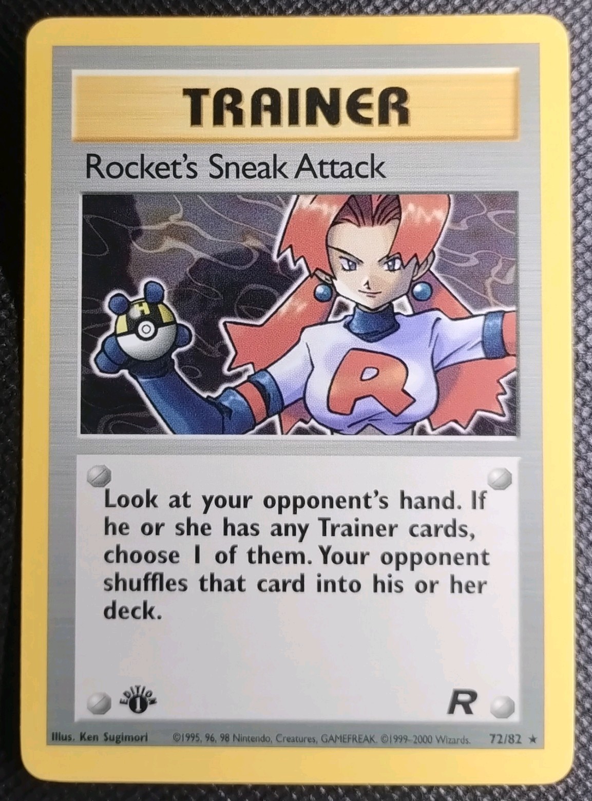 Rocket's Sneak Attack 72/82 1st Edition Team Rocket Pokemon Card NM Near Mint