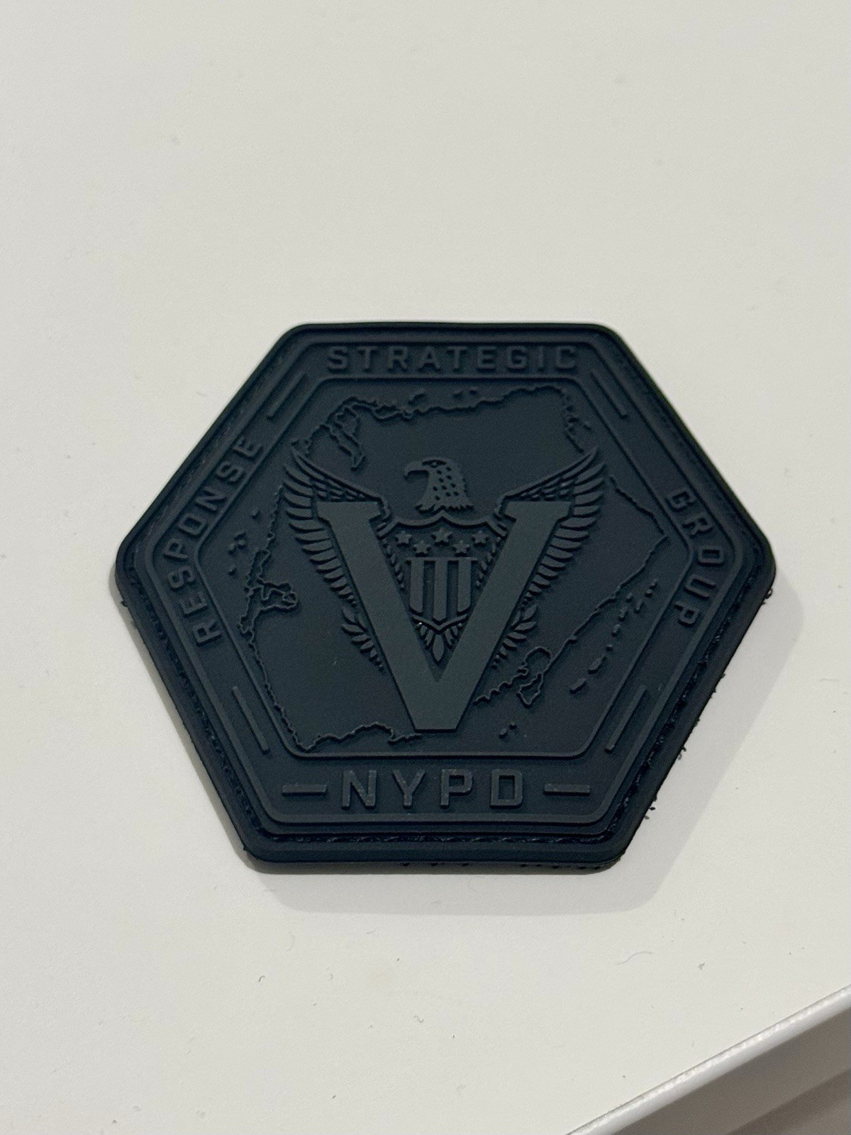 Limited-Edition NYPD SRG 5 PVC Patch - 3D, Hook Backing, 3”