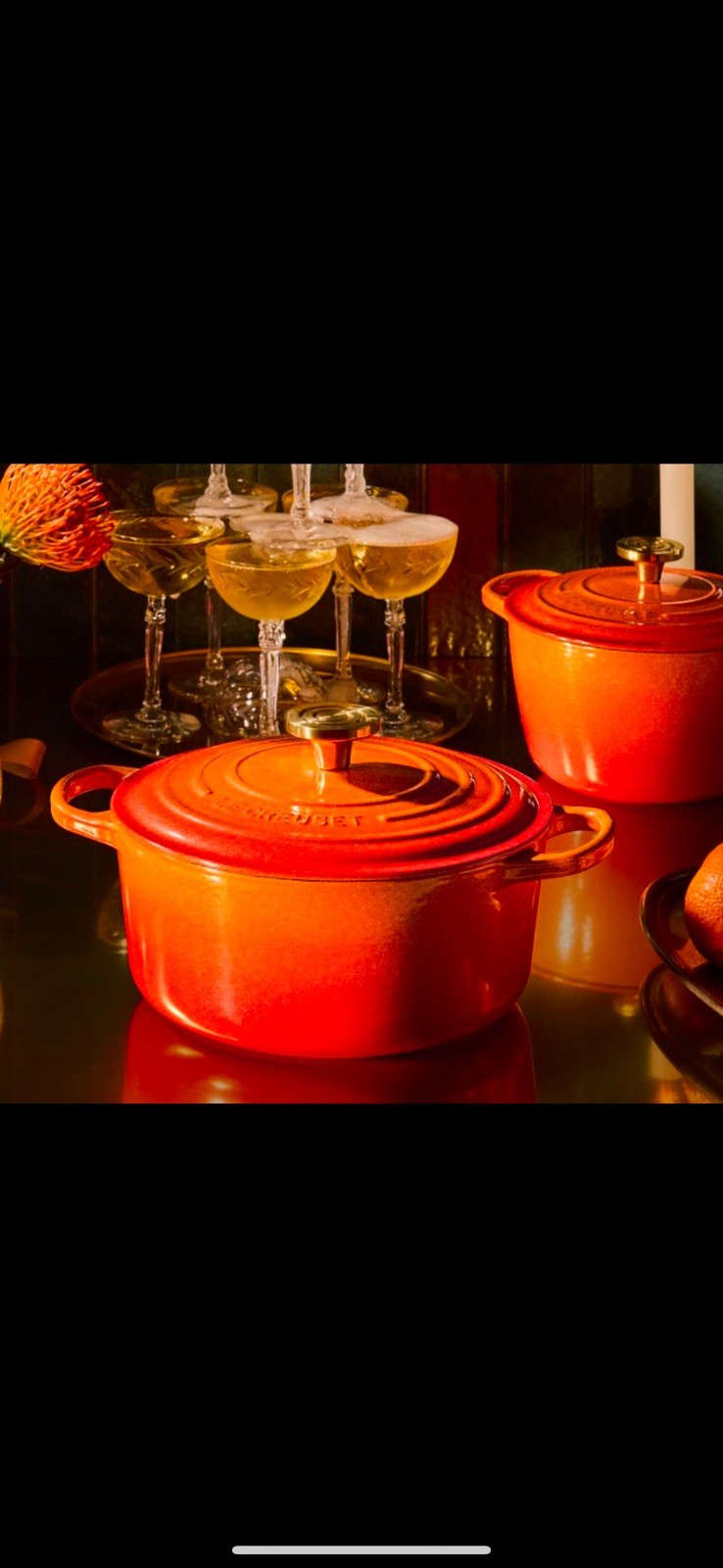 ~Le Creuset *NEW*4.5QtSignatureRound DutchOven,*FlammeDoreeCollection…