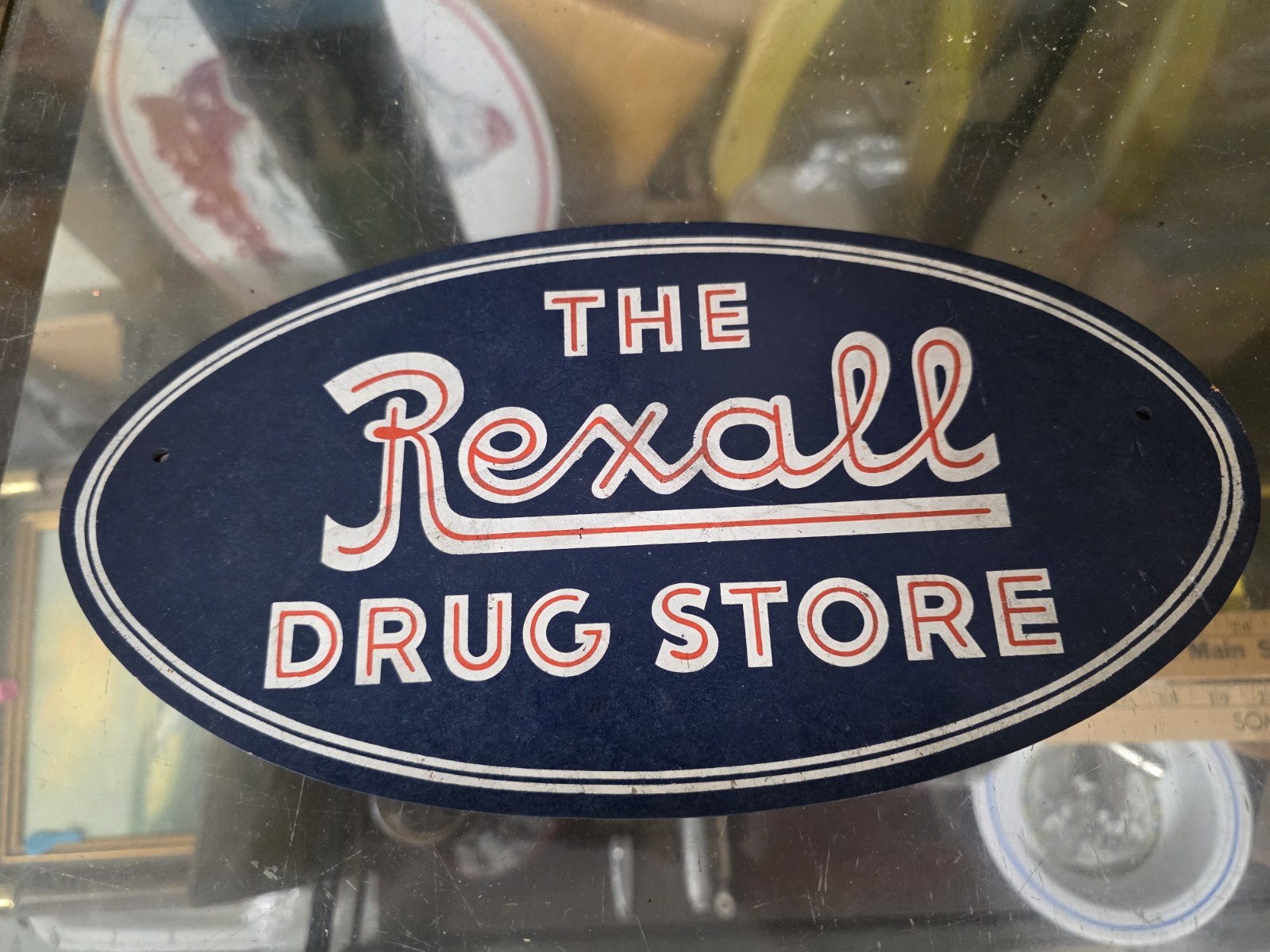 Vintage Original Rexall Drug Store Masonite Advertising Sign