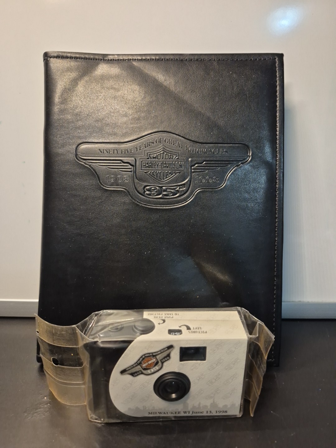 1998 Harley Davidson 95th Anniversary Promotional Touring Log With Camera Read