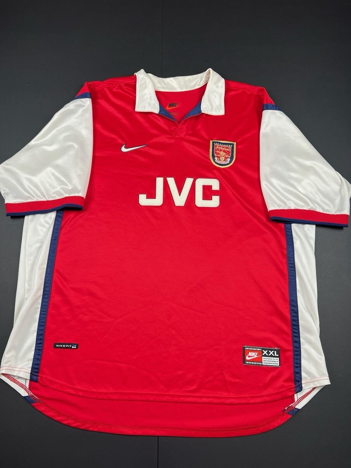 Authentic Original Nike Arsenal 1998/1999 Home Shirt Mens XXL (2188)