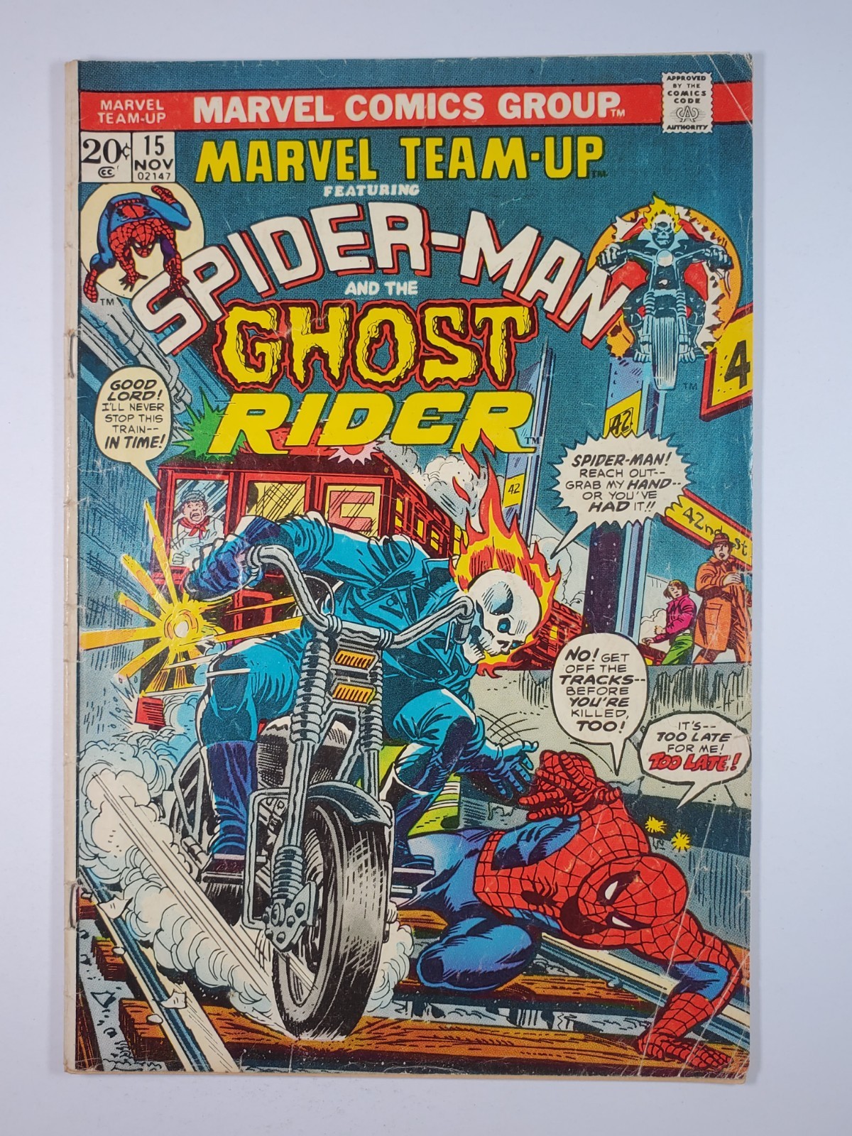 Marvel Team-Up #15 VG/FN 1973 Key Issue 1st Meeting Spider-Man and Ghost Rider