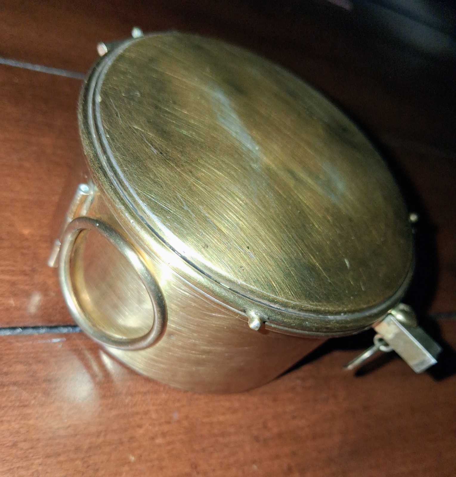 Vintage Benziger Bros  Sterling Silver Gilt Pyx Catholic Church Host Box Case