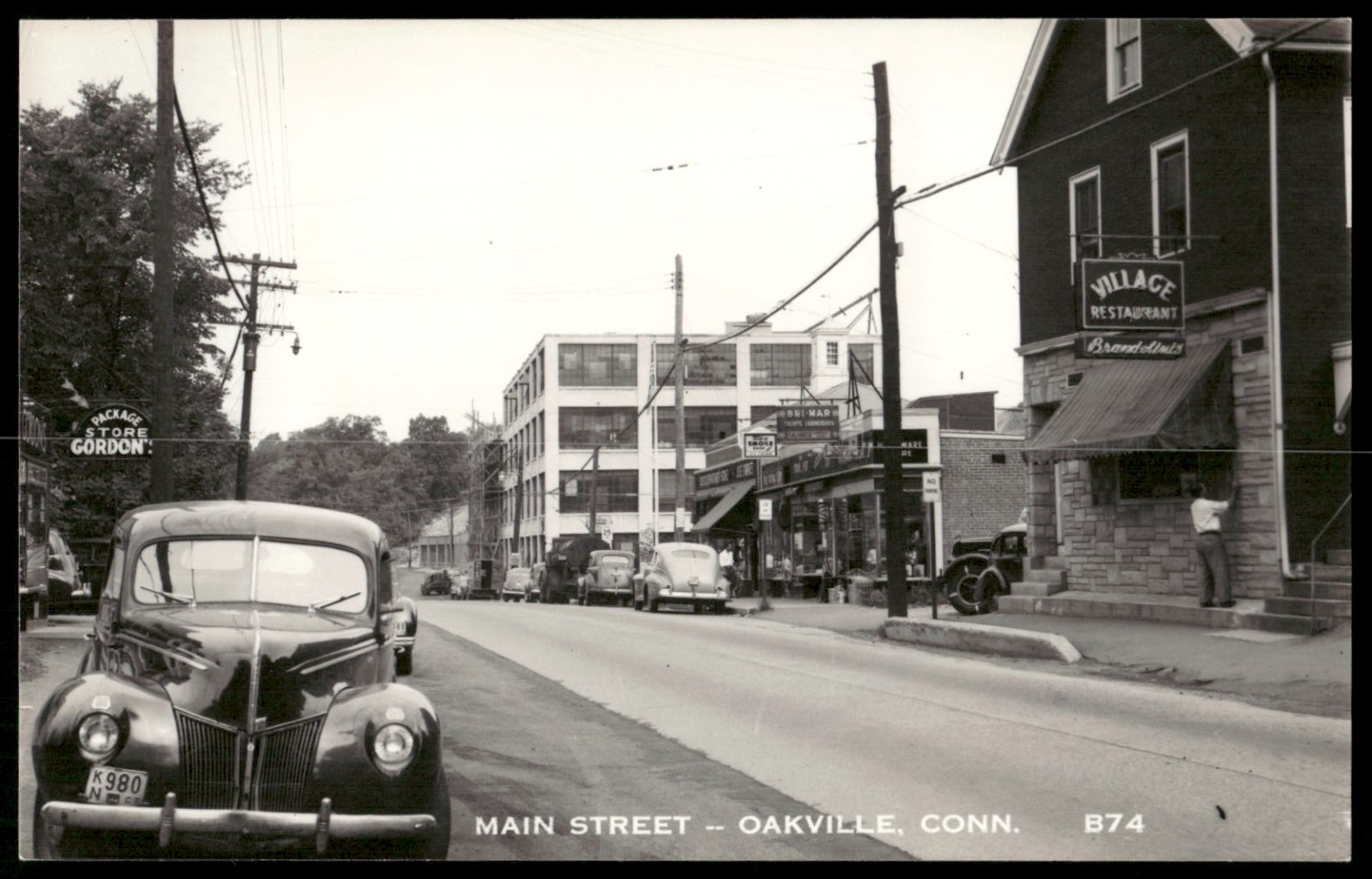 Vintage Postcard Real Photo Main Street Oakville Connecticut Vintage Postcard Real Photo Main Street Oakville Connecticut