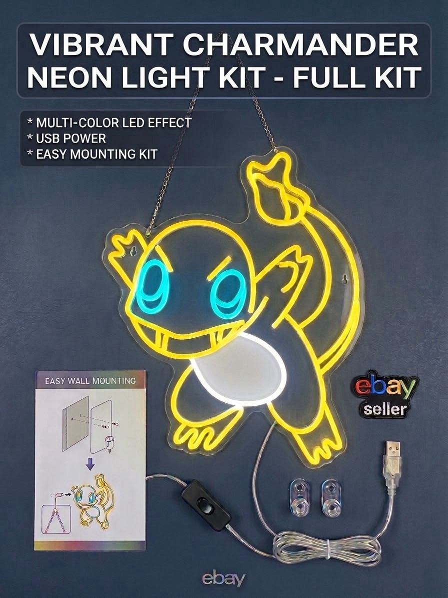 Charmander Evolving Led Neon Big Size Pokemon