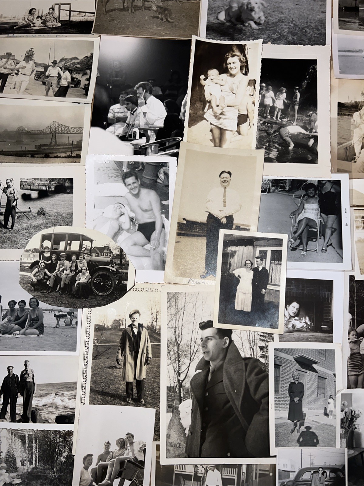 400 Vintage Antique Snapshots Photos Old Photographs BW Black White Lot #B