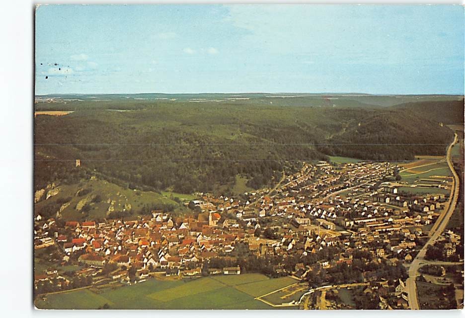 Postcard Aerial View Schelklingen Germany