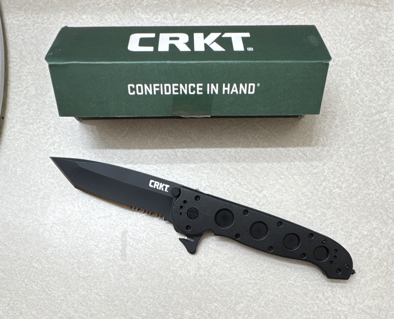 ❤️‍🔥 CRKT M16-14ZLEK Blk Tanto Combo SS LinerLock Pocketknife Tactical UrbanEDC