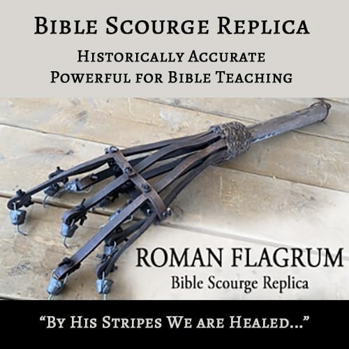 ROMAN FLAGRUM WHIP REPLICA BIBLE SCOURGE JESUS CHRIST THE SHROUD OF TURIN EASTER