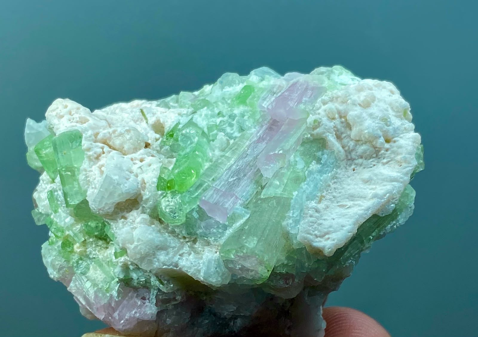 313 carats natural  Rare pink and green tourmaline Crystals specimen Afghanistan