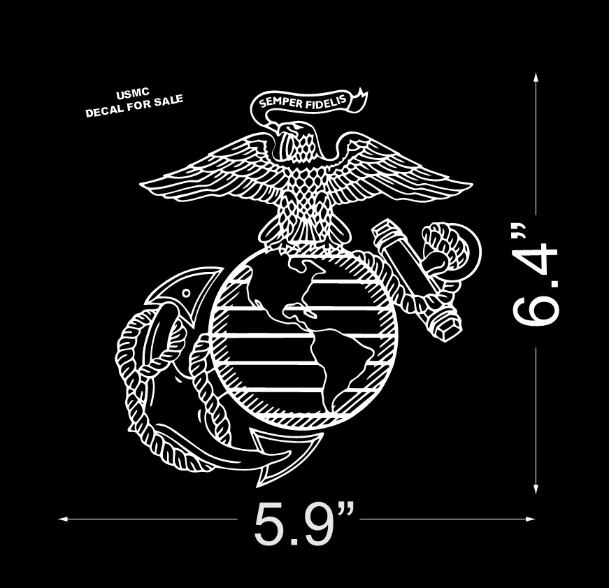 United States Marine Corps Custom Color HD Military Marines Cool Decal Sticker