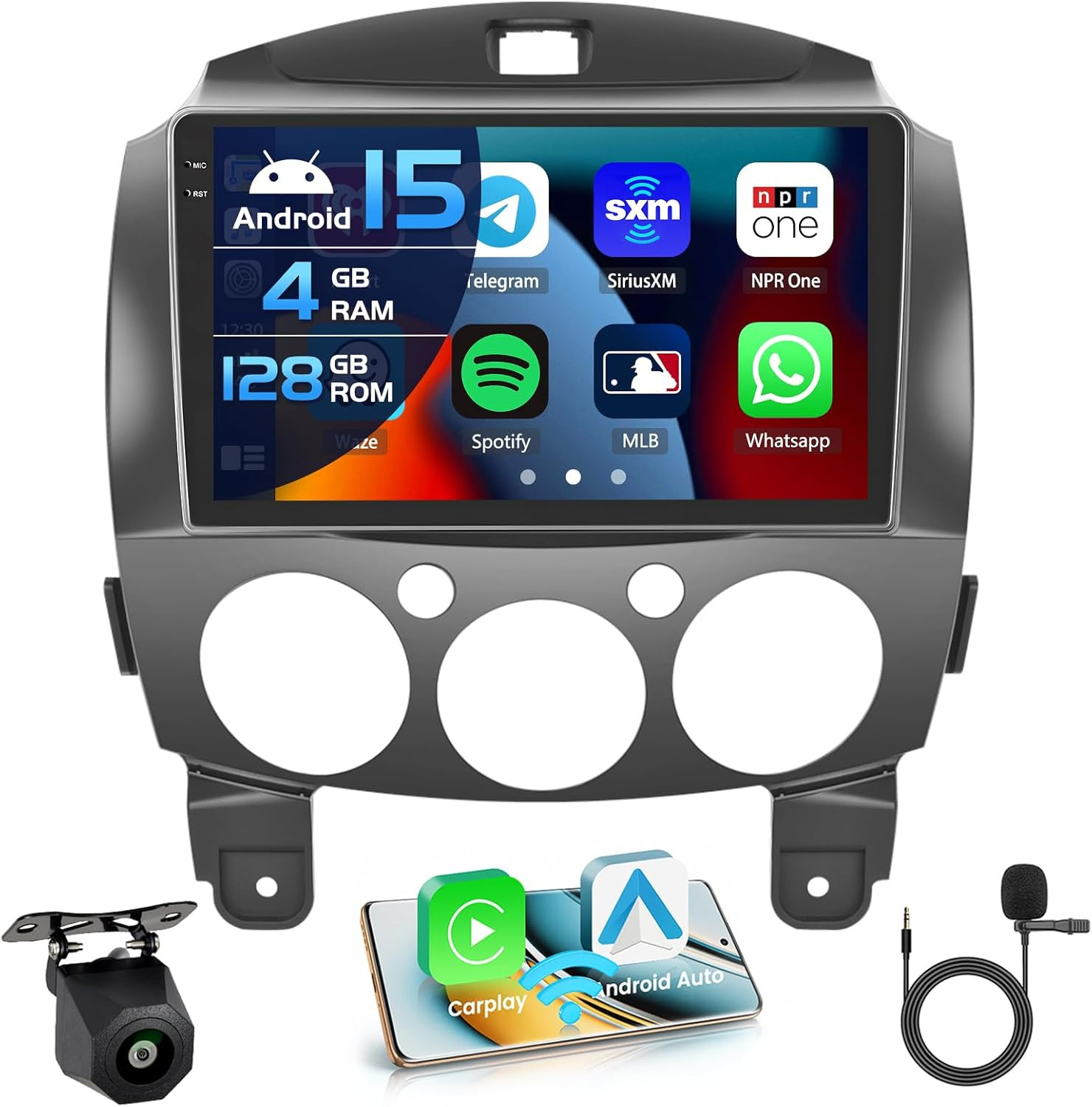 4G 128G for Mazda 2 2007-2014 Radio Carplay 9\