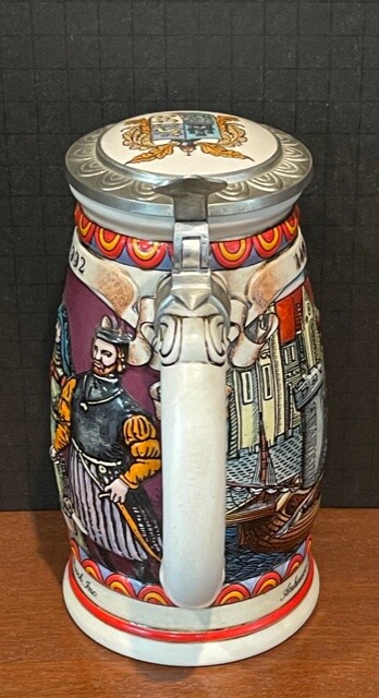 Budweiser Discover America Series Lidded Stein 1989 #40121 Nina Vintage
