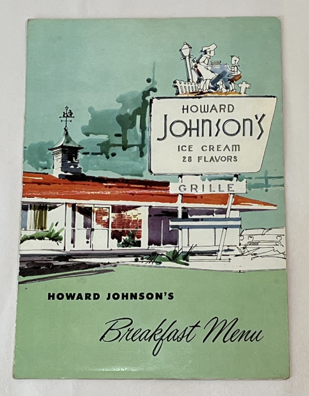 Vintage Menu Howard Johnson's Breakfast Menu