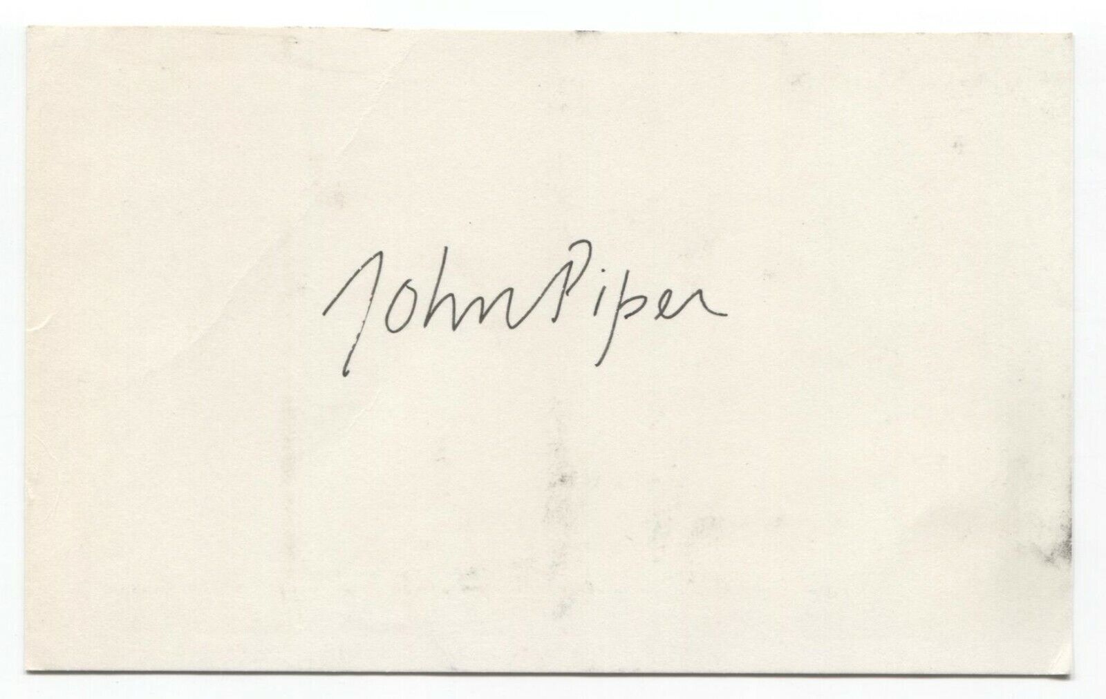 John Piper Signed Card Autographed Signature Artist Painter