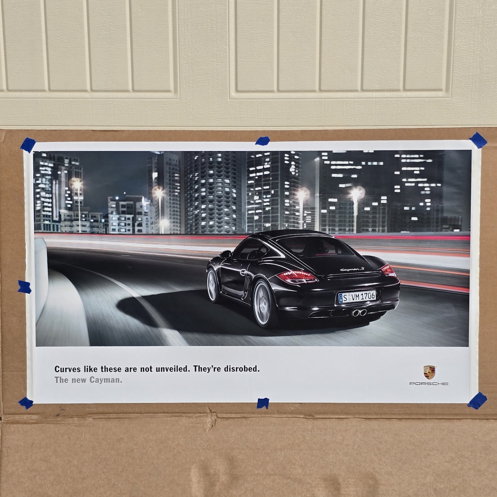 2009 Porsche Cayman Showroom Poster 37x22
