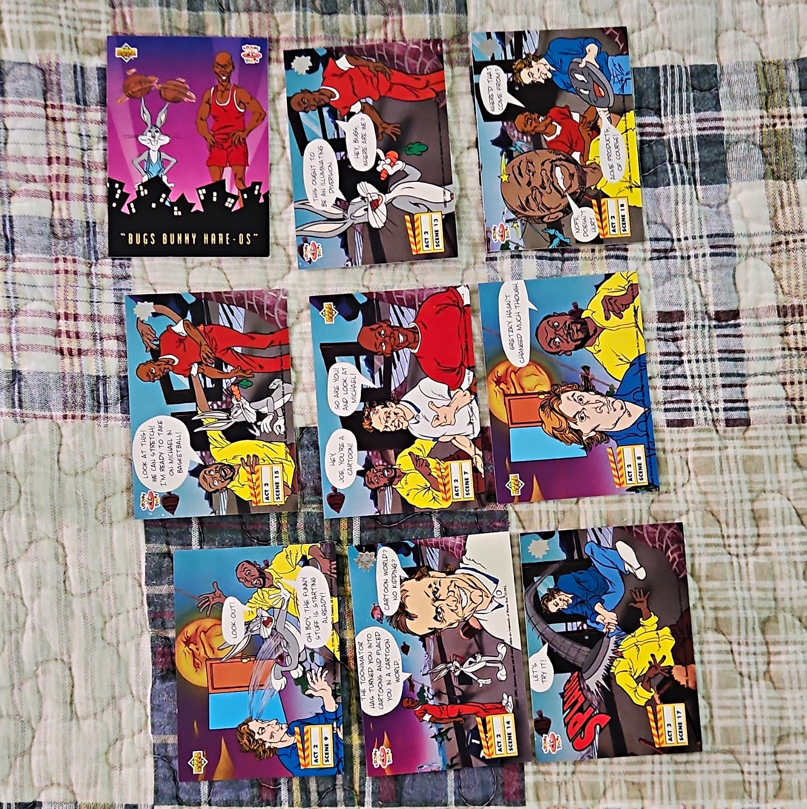 Upper Deck 1996 Space Jam Looney Tunes Non-Sport Card Lot 9 Jordan Bugs Daffy
