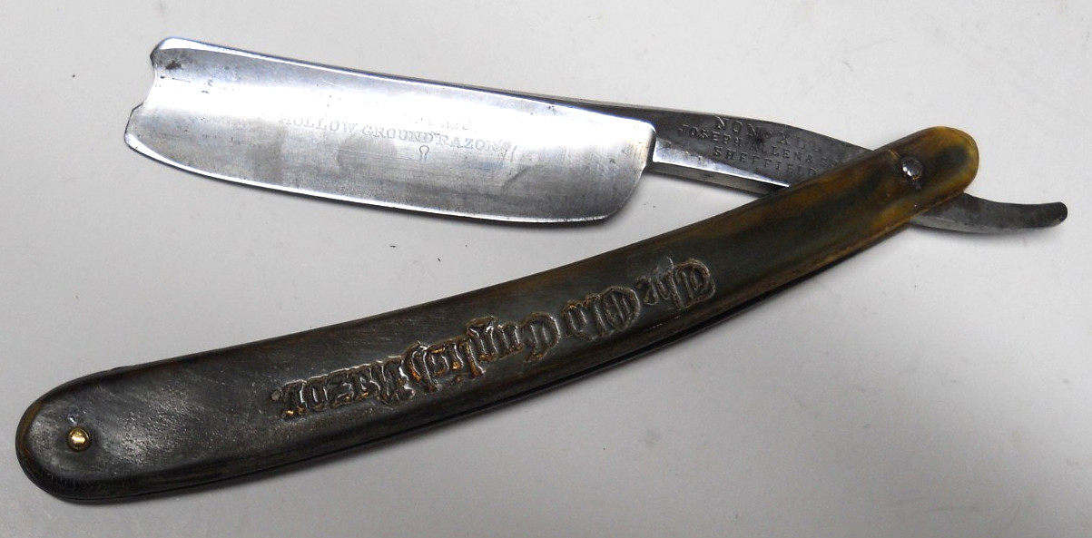 Antique 1800`s Joseph Allen & Sons NON-XLL Sheffield Straight Razor, 13/16\