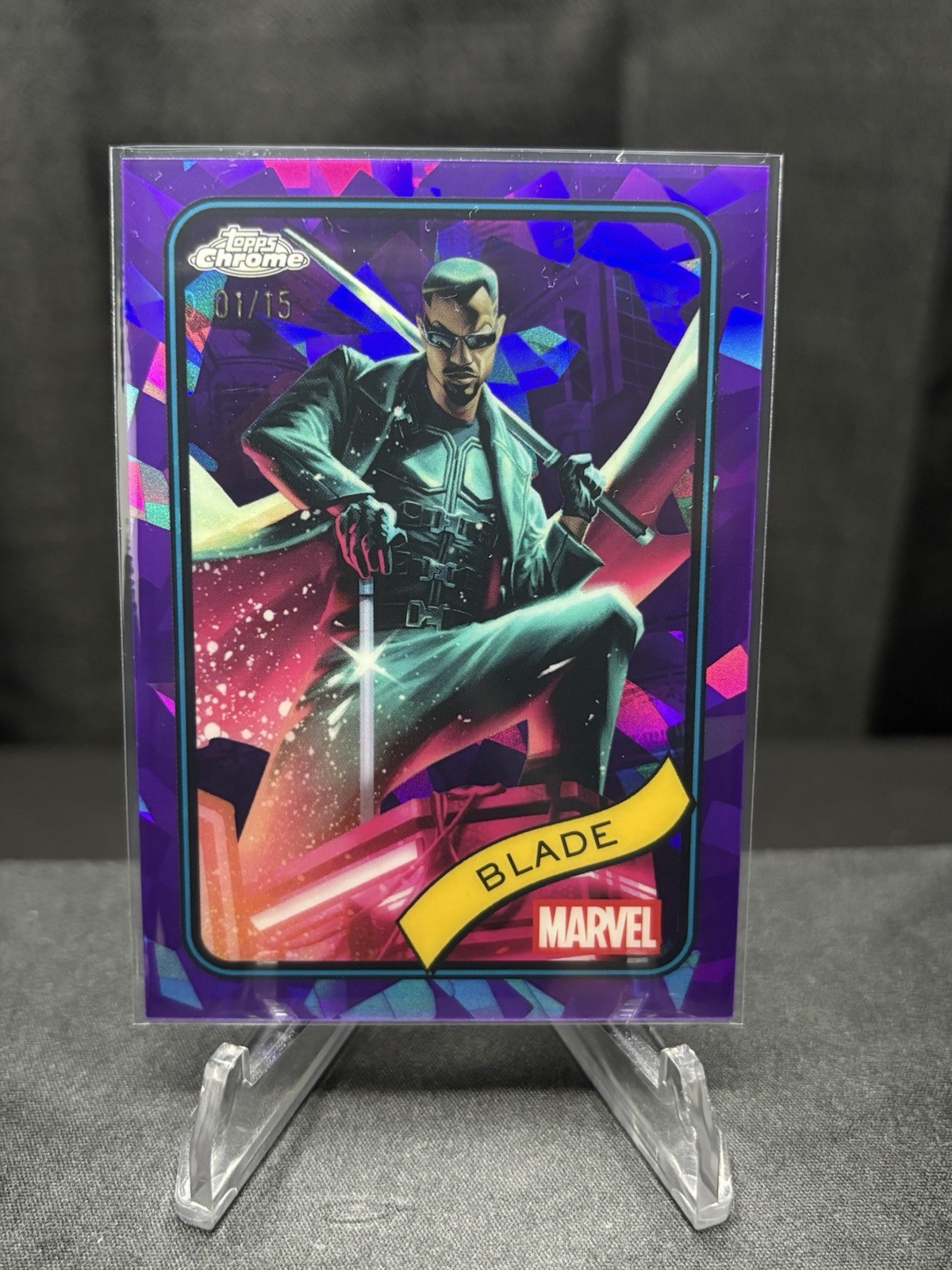 2025 Topps Sapphire Chrome Marvel #126 Blade Purple /15