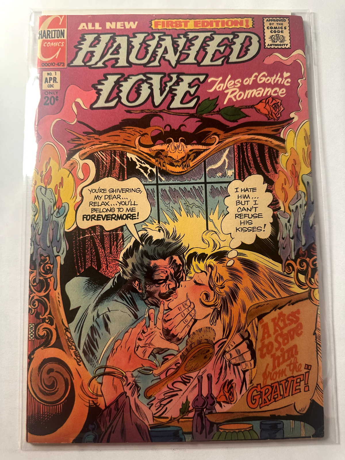 Haunted Love #1, 6, & 10 (Charlton April 1973) & #1 (Modern) $10 flat ship