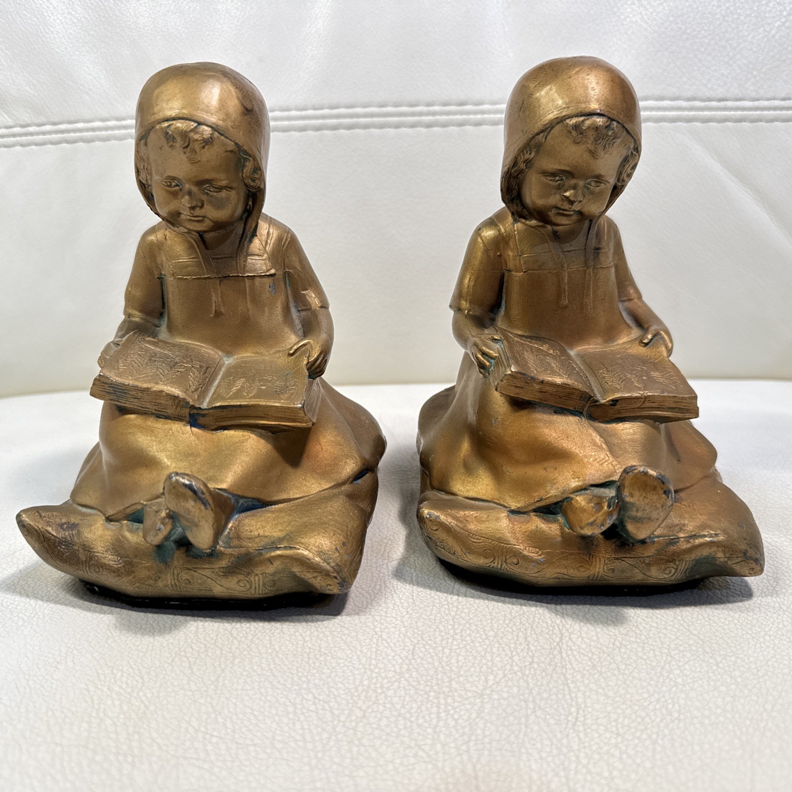 Antique  Vintage K & O Kronheim & Oldenbusch Red Riding Hood Bookends circa 1930