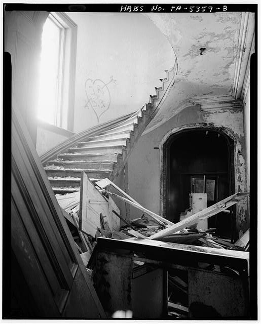 George P Colt House East Sixth Stair Hall Interior 1900s Damaged Staircase