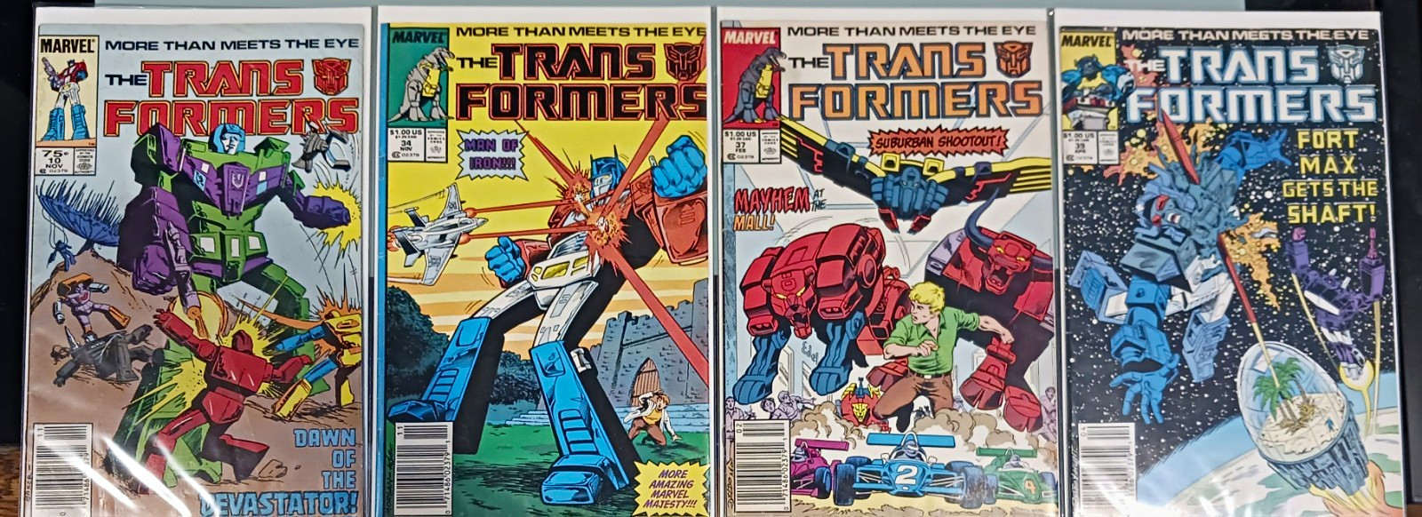 Marvel The Transformers 4 Comic Lot: Issues #10 #34 #37 #39