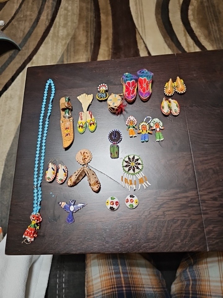 Vintage Southwestern Junk Drawer Lot Misc Indian Misc As Is