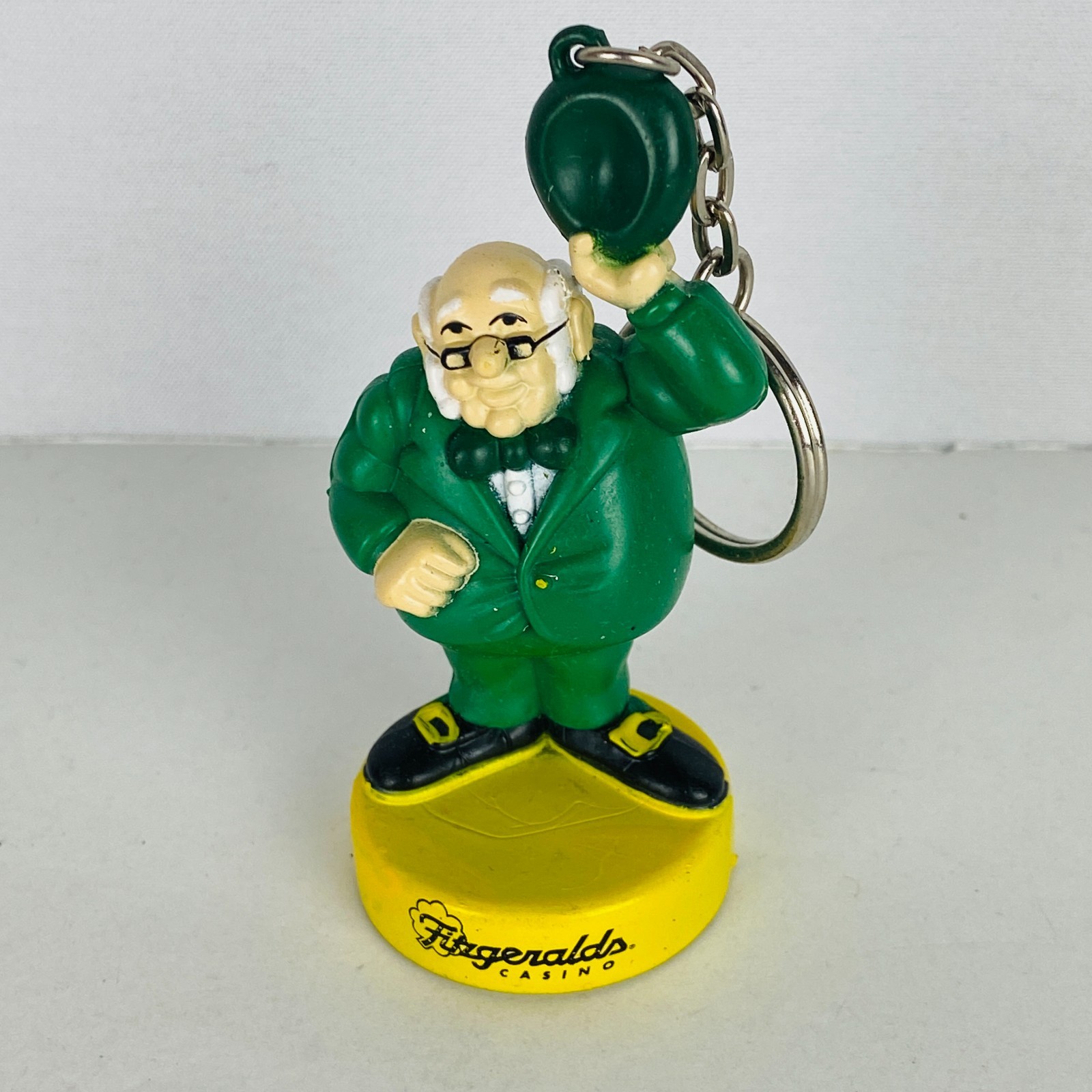 Fitzgeralds Casino Souvenir Keychain Mr O\'lucky Mascot Leprechaun Collectible