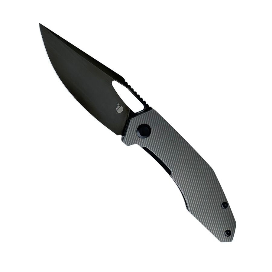 Orbital Knives • Large Callisto • Milled Titanium Handles 20CV Mirror DLC Blade