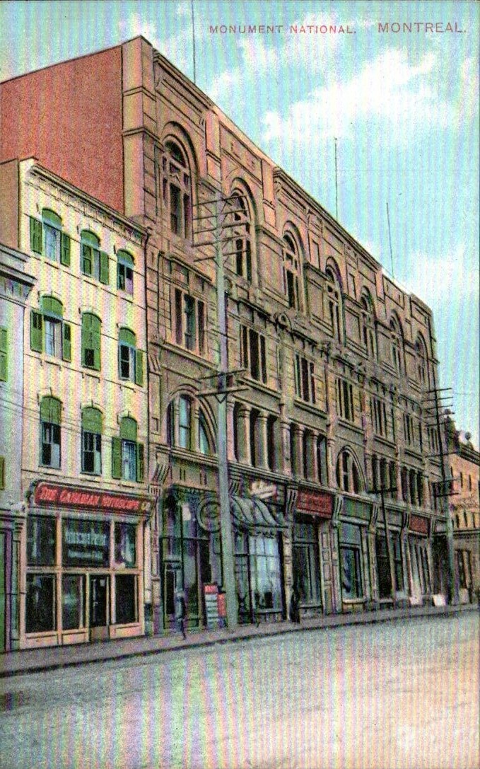 Montreal - Monument National theatre building - Antique Postcard - circa 1907