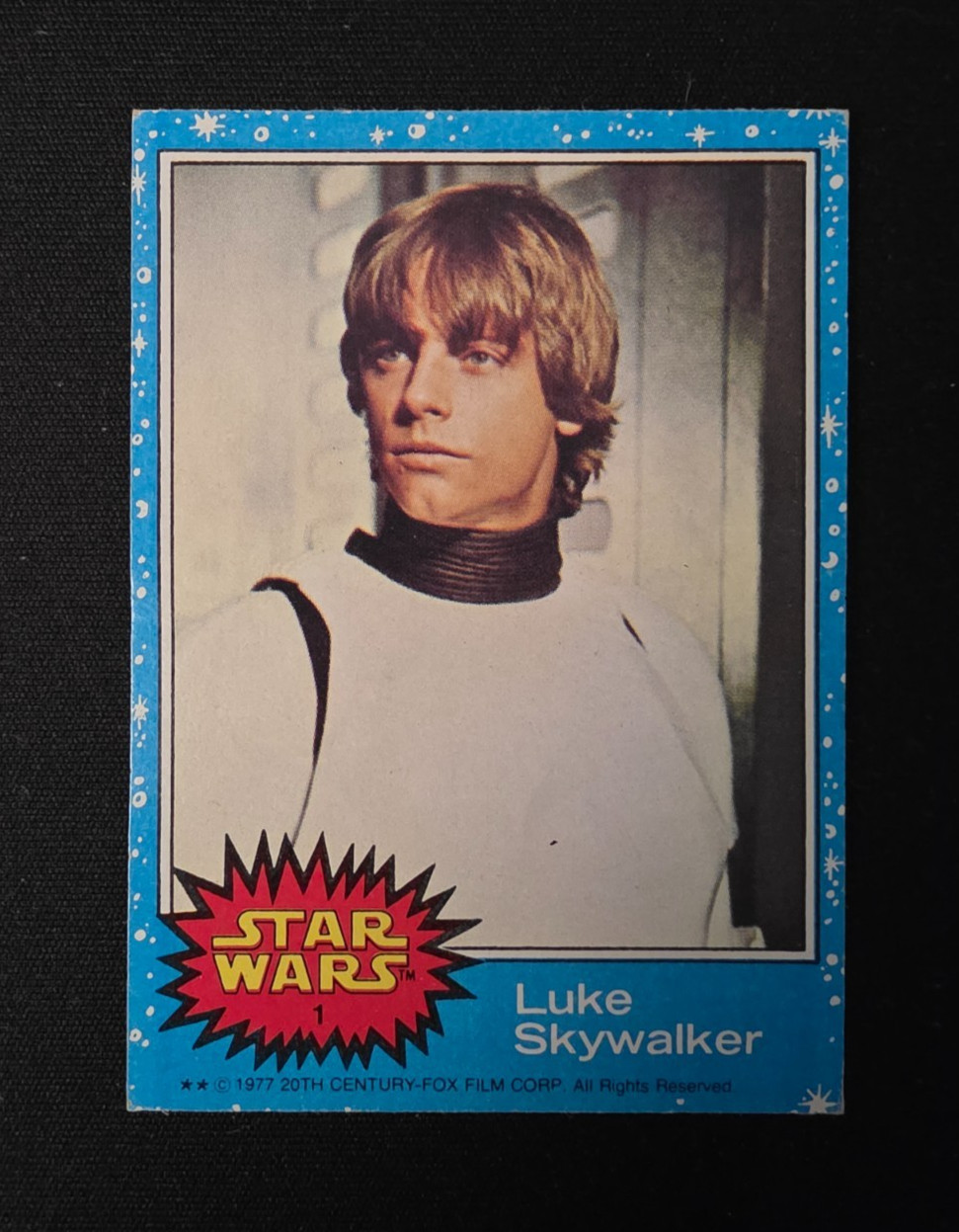 1977 Topps Star Wars Luke Skywalker Rookie Card #1 EX or better Centered