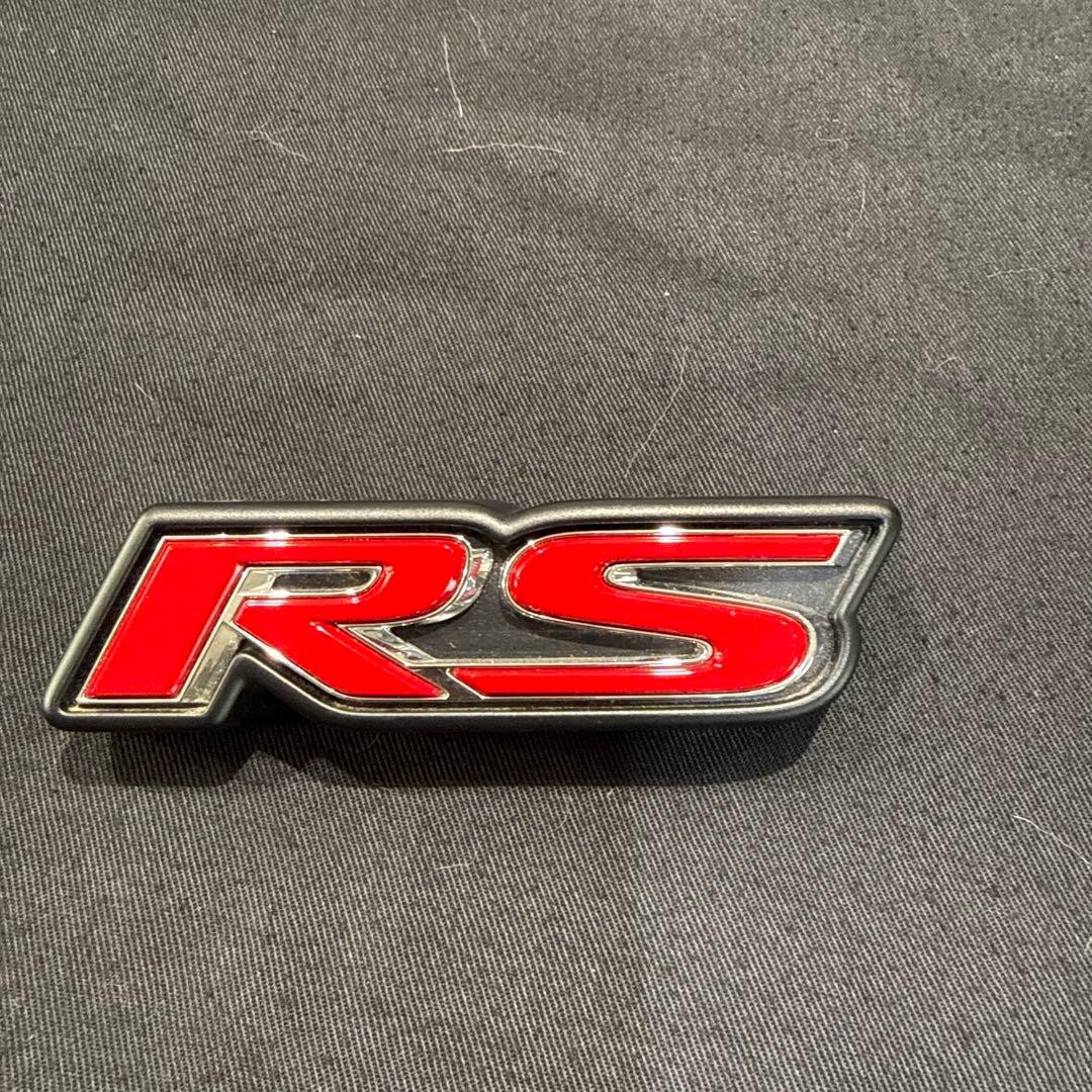Honda Civic RS Front Emblem Genuine Red/Matte Black Used