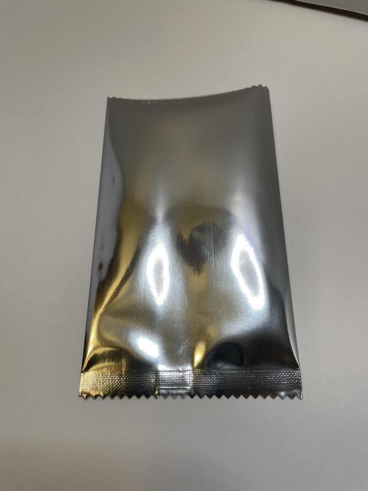 Blank Silver Foil Trading Card Booster Pack Empty Wrapper DIY Open on One End